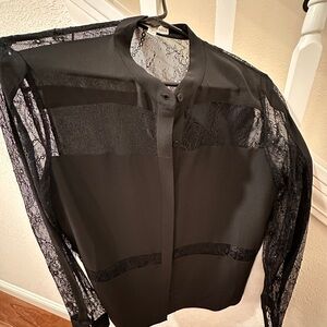 🎉🎉🎉SOLD🎉🎉🎉CHELSEA AND WALKER Elegant Black Lace Blouse